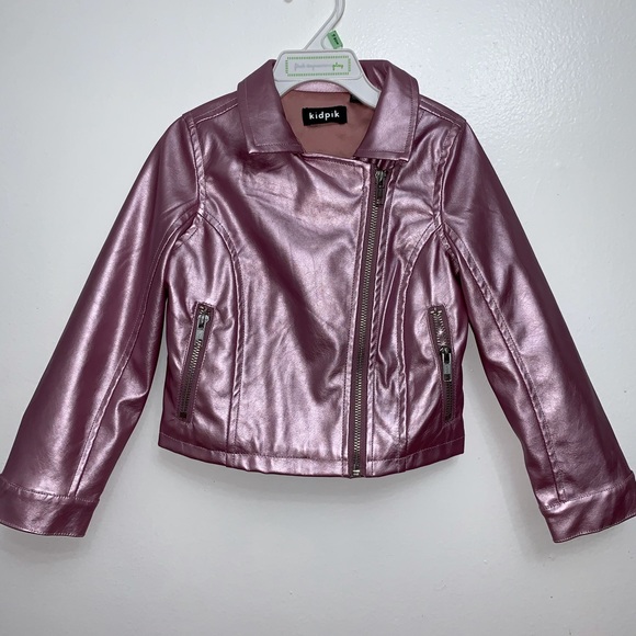 Pink faux leather jacket - Picture 2 of 7